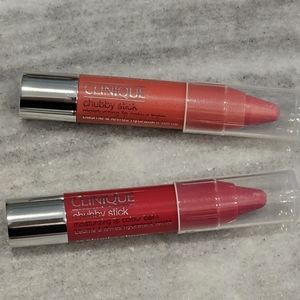 2 pack Clinique Chubby Stick Moisturizing Lip Colour Balm